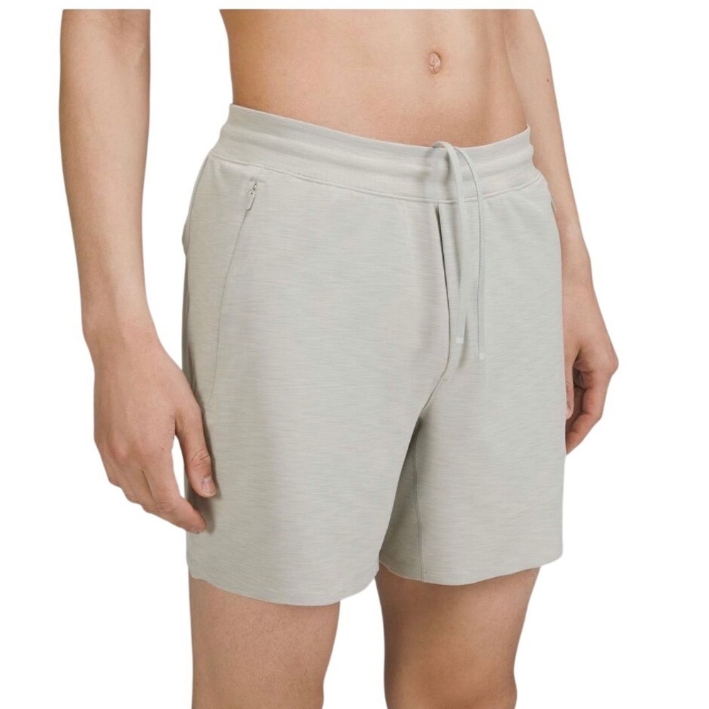 Lululemon LAB Confluence Shorts Men's Large Gray 6" Stretch Zip Pocket